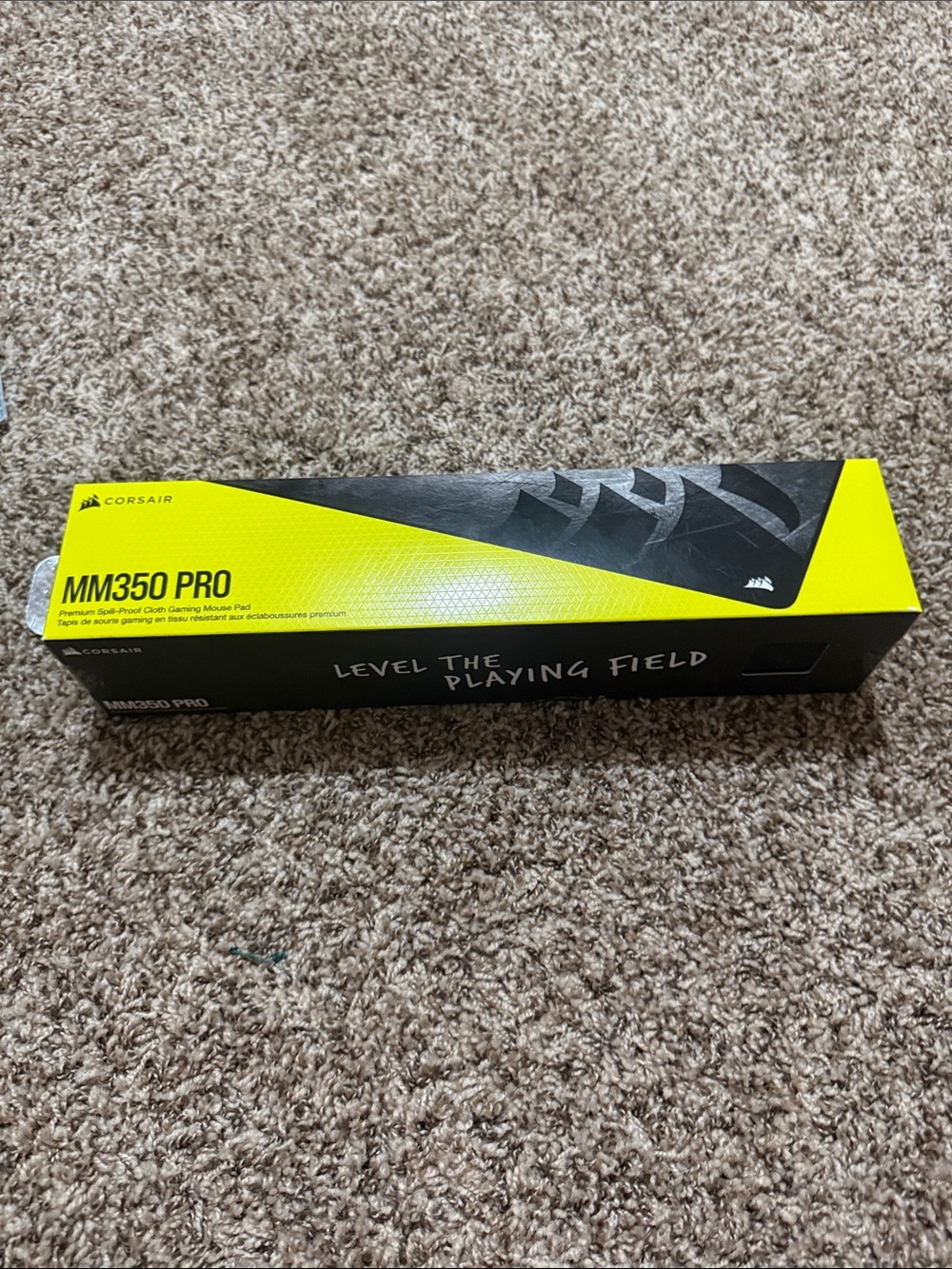Corsair MM350 PRO Black and Yellow Gaming Mouse Pad